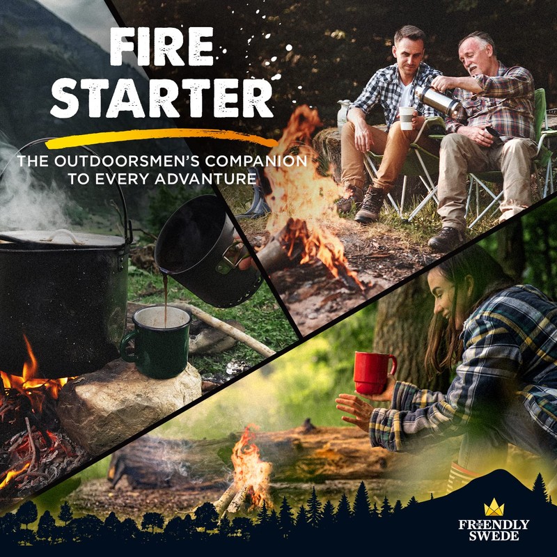 The Friendly Swede Magnesium Alloy Emergency Easy Grip Fire Starter