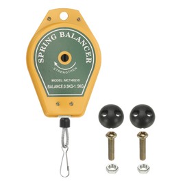 PATIKIL Retractable Spring Balancer, 1.1-3.3lbs (0.5-1.5kg) Bearing Spring Tool Load Balancer 9 Feet Adjustable Cable Retractor Holder with Positioner for Assembly Line Hanging, Yellow