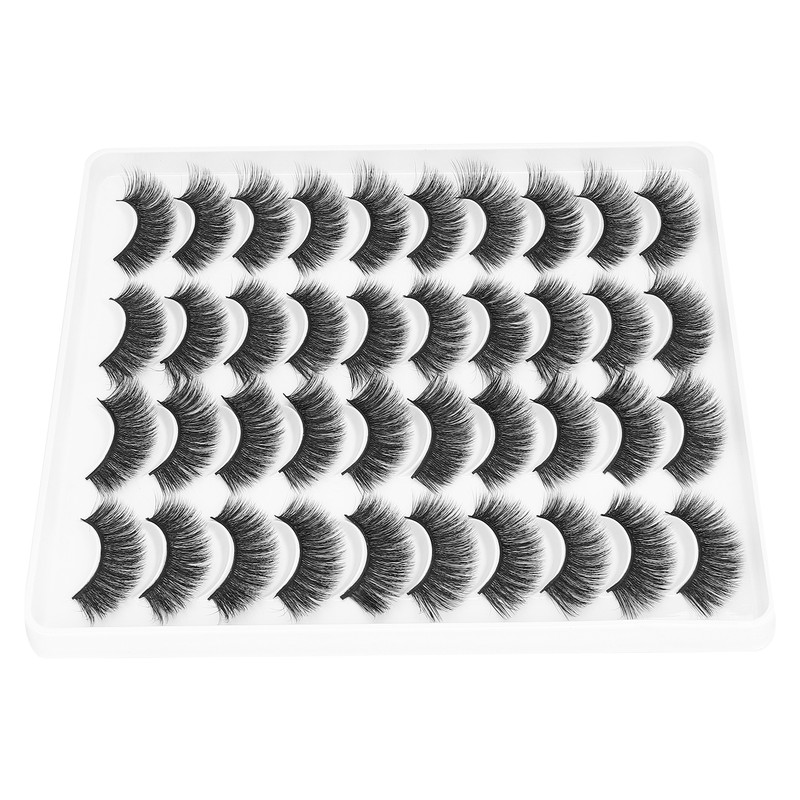 20 Pairs Makeup False Lashes Salon Long Curly Thick ThreeDimensional