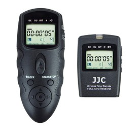 JJC Wireless Intervalometer Timer Remote Control Shutter Release for Nikon Z8 Z9 D850 D500 D5 D810 D810A D800 D700 D4s D4 D3 D3s D3X D2H D2X D2Hs D2Xs D300s D300 D200 D100 and More Nikon Camera