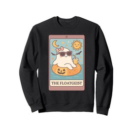 Summerween The Floatgeist Summer Funny Cute Ghost Tarot Card Sweatshirt
