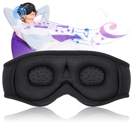LC-dolida Sleep Mask with Bluetooth Headphones, 3D Bluetooth Sleep Mask, 3D Eye Mask for Sleep Mask, Sleep Headphones for Side Sleepers, Meditation, Gifts
