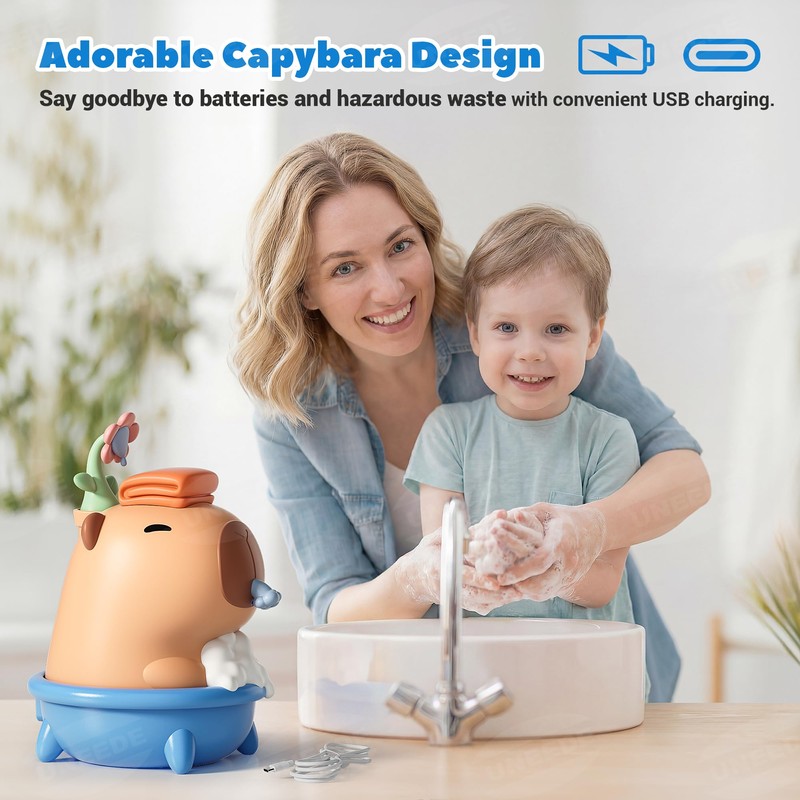 UNEEDE Capybara Hand Soap Dispenser, Automatic Touchless Foaming with Advanced