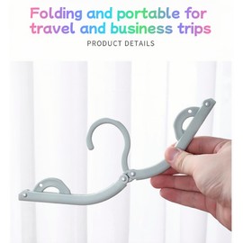 Folding Clothes Hangers 12pcs,4 ColorsTravel Hangers Foldable Portable Plastic Clothes Coats Hangers Home Hotel Camping Holiday Travel Accessories Cruise Essentials