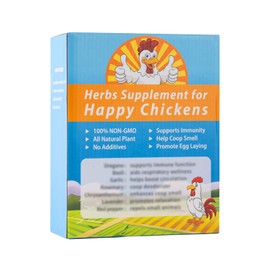 Herb and Flower Supplement for Backyard Chickens Natural Chicken Treats Poultry Feed Mix Herbs Coop Snacks for Daily Wellness Feather Quality Egg Production (17.6 OZ)