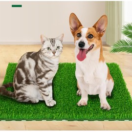 Artificial Grass Dog Toilet Balcony Dog Toilet Replace Lawn Puppy Toilet Reusable Training Pee Pads for Small Large Older Dogs for Elderly, Small, Large Dogs + 1 x Black Folding Bowl