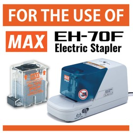 Max NO70FE Staple Cartridge for EH-70F Flat-Clinch Electric Stapler (Box of 5000)