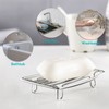 Stainless Steel Wire Bar Soap Dish, Draining Sponge Holder, Countertop