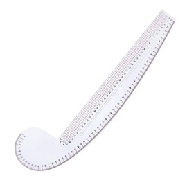 Nähmit 1" x 16" (2.5 x 40 cm) Clear Plastic Curve Ruler for Armhole, Arm Ball, Shoulder and Neck
