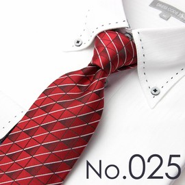 Dress Code 101 Washable Necktie, Perfect for Business Situations, Interviews, Job Hunting, Perfect as a Present, Various Designs, Washable at Home, Clean, Men's, TIE-025 Red