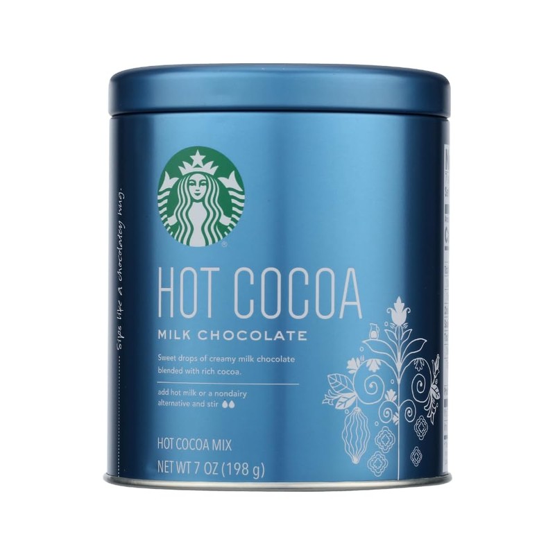 Starbucks Milk Chocolate Cocoa Tin, 7 Ounce (Pack of 3)