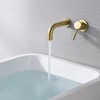 SUMERAIN Wall Mount Bathtub Faucet Tub Filler with Valve, Brushed
