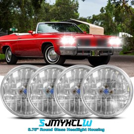 SJMYXCLW For Oldsmobile Delta 88 1965-1975 5-3/4 5.75"INCH Headlights Hi-Lo Beam Lamp