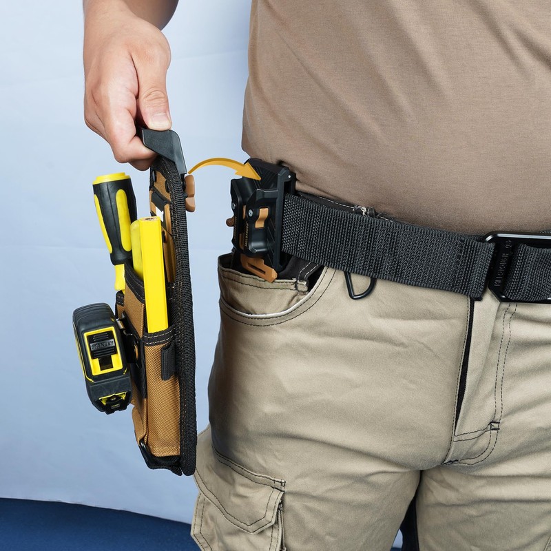 MELOTOUGH Small Tool Pouch with Quick Release Belt Clip,Clip On
