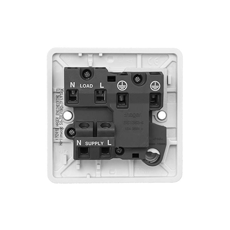Hager 13A Switched Fused Connection Unit (FCU) with Flex Outlet