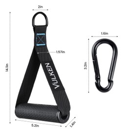 Exercise Grips, Cable Attachments for Gym, Replacement Workout Grip for Resistance Band and Cable Machine Pulleys, Heavy Duty, Black