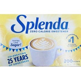 SPLENDA Zero Calorie Sweetener 200 Count Packets 7 oz Box