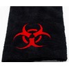 Embroidered Biohazard Symbol Hand Towel - Plush and Absorbent
