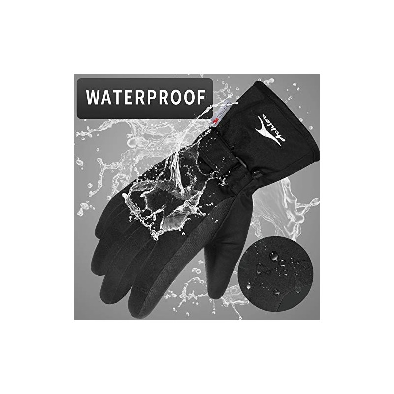 Achiou - Guantes de esquí de nieve para invierno, cálido,