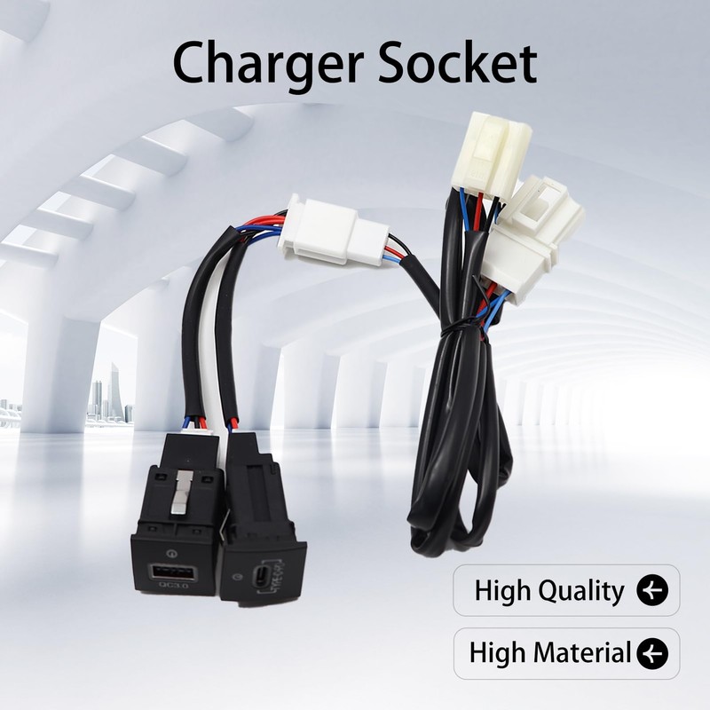 YananAC USB Charging Socket Quick Charger Double QC3.0 PD Charger