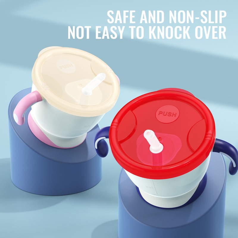 3PCS Baby Straw Cup 150ml Spill Proof Toddler Baby Training