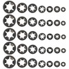 MUCKLILY 210 Pcs Internal Tooth Locking Washers Carbon Steel Bearing