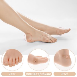 Yuanchu 78.74inch Silicone Blister Tapes for Heel, 2 Rolls Heel Sticker Blister Protectors Invisible Hand Foot Gel Bandage for Bandaids Calluses Fingers Toes Tender Spots Shoe Friction