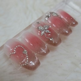 Lovely Butterfly Handmade Nail Tip Cheek Magnet - Point / 러블리 버터플라이 수제네일팁 치크 자석 - 포인트