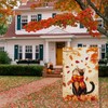 Cat Fall Garden Flag 12x18 Inch Double Sided,Maple Leaves Thanksgiving