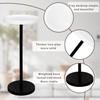 COVLON Pedestal Side Table, White Drink Table, Martini End Table