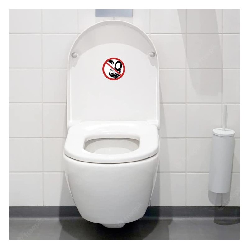 Do not throw toilet bowl sticker 6 round stickers 9.5cm