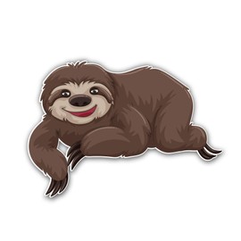 Sloth Brown Sticker Car Motorcycle Bicycle Skateboard Laptop Luggage Decals Bumper Stickers Waterproof