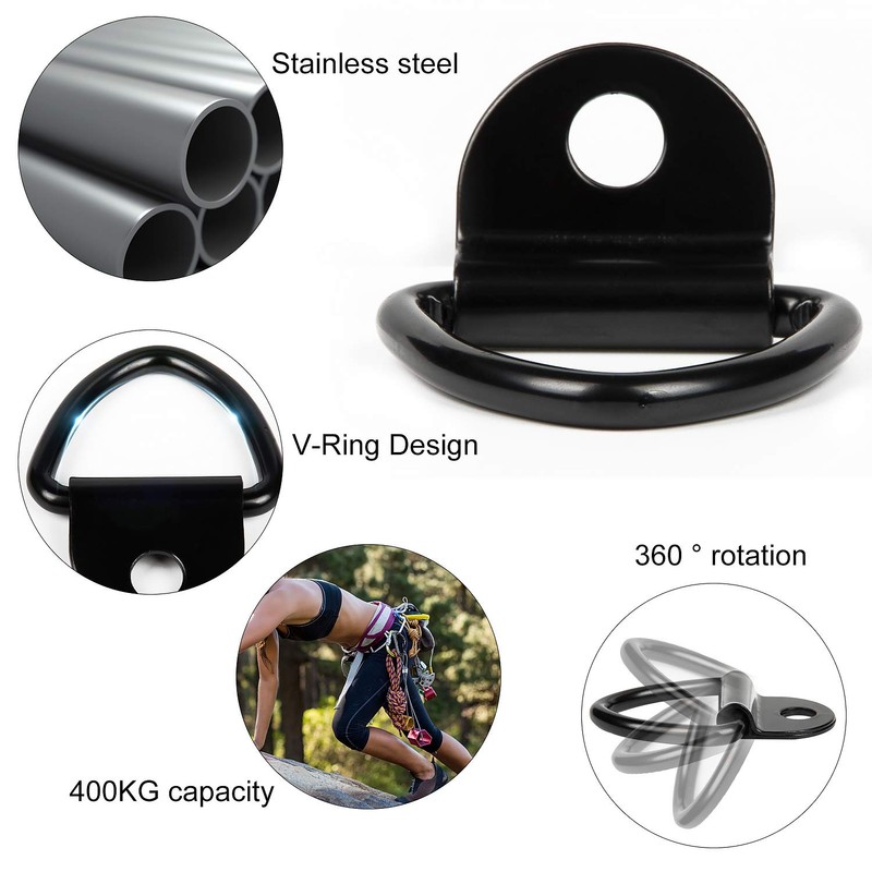 DBREAKS 8 PCS Tie Down Rings Heavy Duty Tie Down