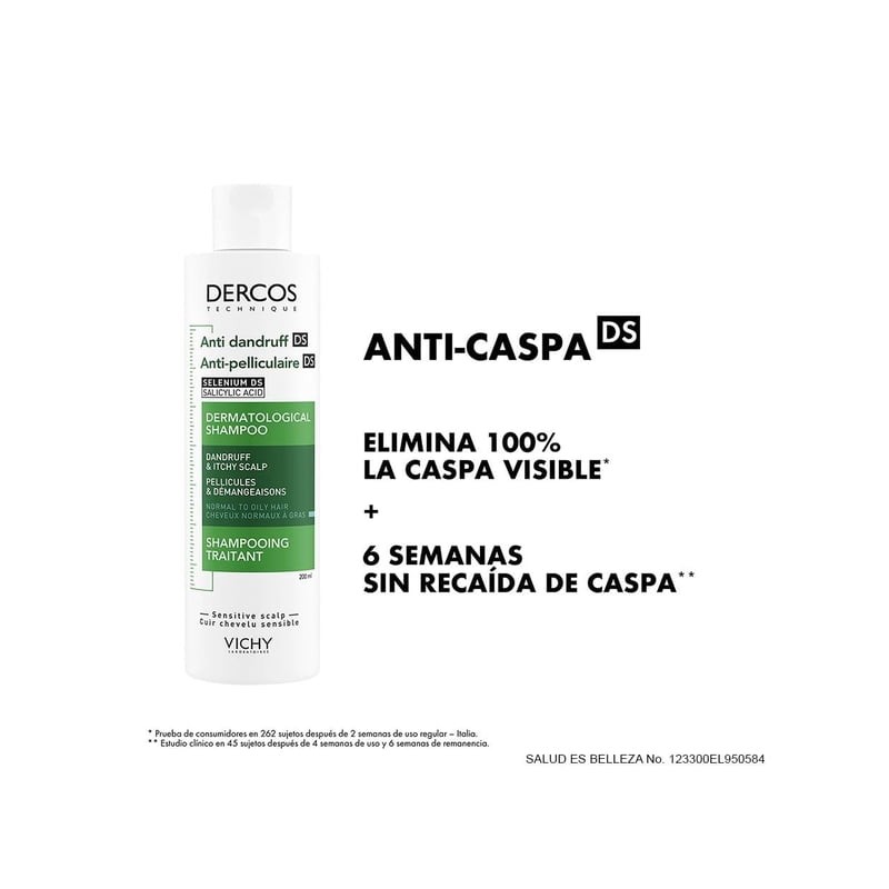 Shampoo Dercos VICHY Anticaspa Grasa 200 ml