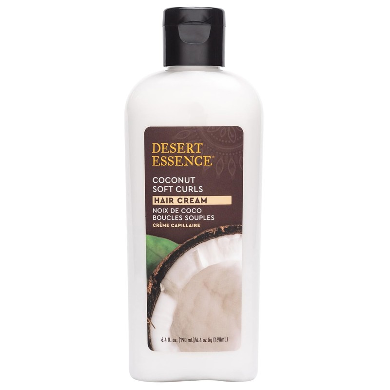 Desert Essence Coconut Soft Curls Hair Cream - Botanically-Based Curl
