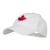 Canada Maple Leaf Embroidered Low Cap - White OSFM