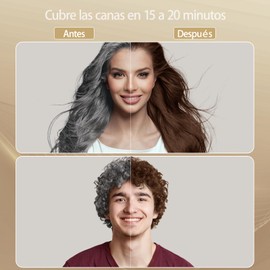 150 ml Dark Brown Hair Dye Shampoo – Shampoo Castaño Oscuro para Cubrir Canas, 3 en 1 Color, Limpieza y Cuidado, para Hombres y Mujeres, con Ingredientes Herbales, Dura Hasta 15 Días