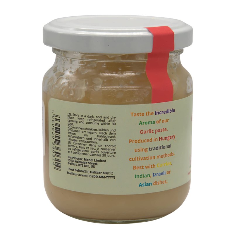 Menol Spices Garlic Paste 210g, Produced in EU (Hungary), Garlic