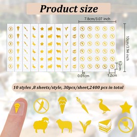 OLYCRAFT 2400pcs 10 Styles Black Meal Stickers 0.5 Inch Food Choice Sticker Sheep/Duck/Carrots/Vegetarianism Wedding Meal Indicator Stickers Kitchen Stickers for Place Card Wedding Party Supplies