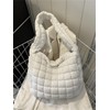 Puffer Tote Bag Women Quilted Shoulder Bags Puffy Bubble Pleated