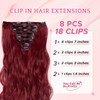 SEGO Pro Clip in Hair Extensions 8 Pcs 18 Clips