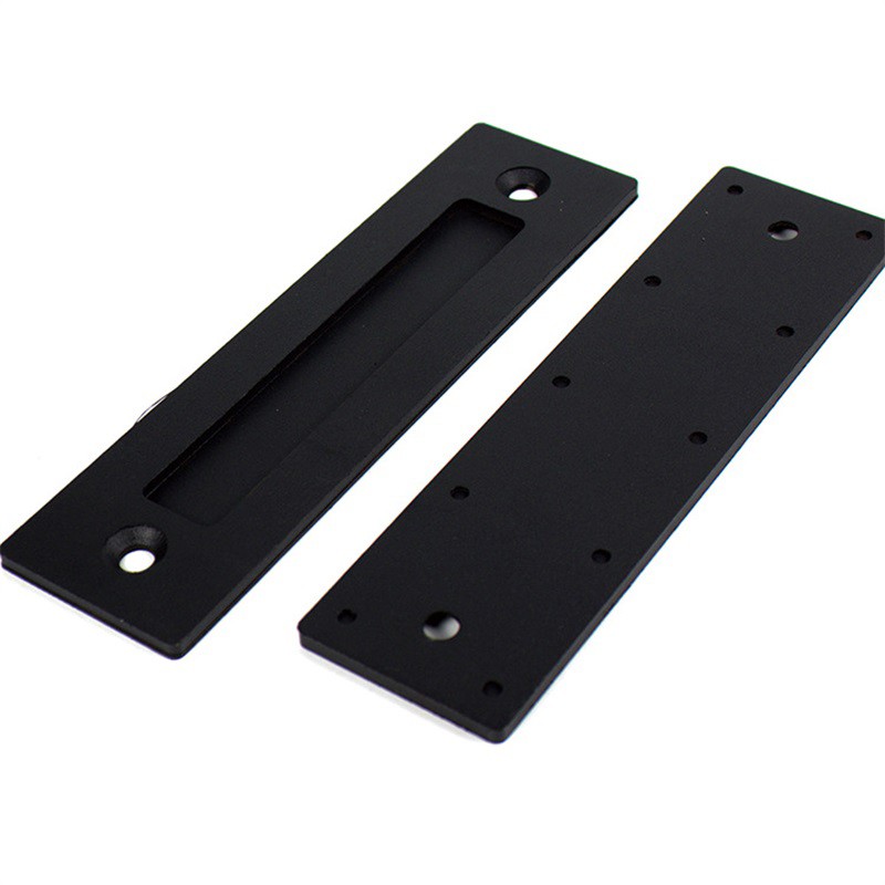 Sliding Barn Door Handle Flat Back Plate Double Sided Rectangular