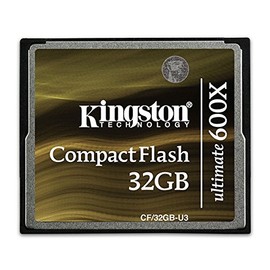 Kingston CF/32GB-U3 Ultimate 32 GB 600X Compact Flash Card, Brown