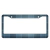 HOSNYE Tartan License Plate Frame Traditional Blue Plaid Farm House