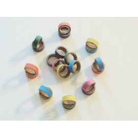 Jungle Beaks 1" Bagel Rings Bird/Parrot Toy Parts 25 Pieces