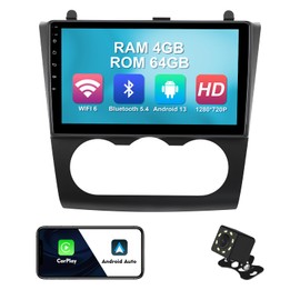 4+64G 9-inch Android 13 WiFi 6 Car Stereo for Nissan Altima 2008, 2009, 2010, 2011 IPS Touchscreen Screen Bluetooth 5.4 Car Radio with Carplay & Android Auto Support Backup Camera FM Navi SWC