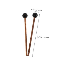 Abaodam 2 Pairs Wood Tongue Drum Mallets Percussion Sticks for Steel Tongue Drum for Beginners and Professionals Sturdy Musical Instrument Accessories
