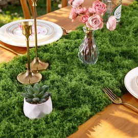 Betylifoy Moss Table Runner Fake Moss for Crafts Artificial Moss for Plants