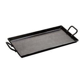 Lodge 18 Inch Pre-Seasoned Carbon Steel Griddle - Unparalleled Heat Retention - Use in the Oven, on a Gas Stove, on the Grill, or Over a Campfire - Black