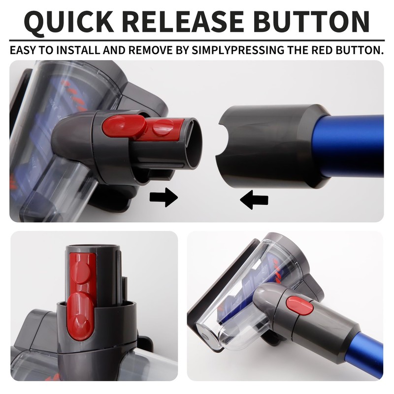 Mini Motorized Tool Brush Head Replacement Compatible with Dyson V15